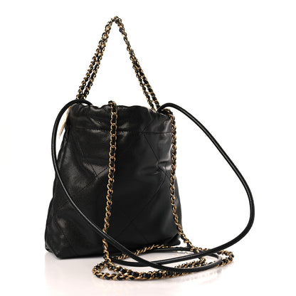 Chanel Shiny Caviar Quilted Monochrome Mini Chanel 22 Black 3 of 10