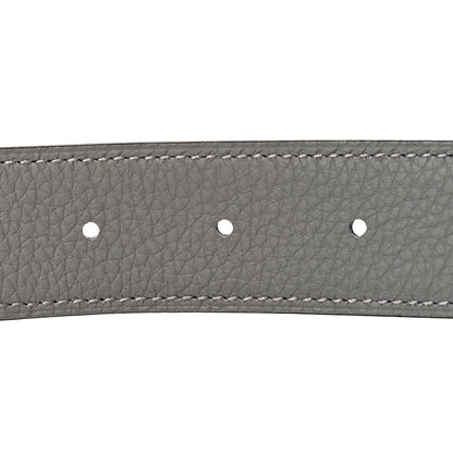 Hermes Box Togo 32mm H Speed Belt 95 38 Bleu Marine Gris Mouette 4 of 6