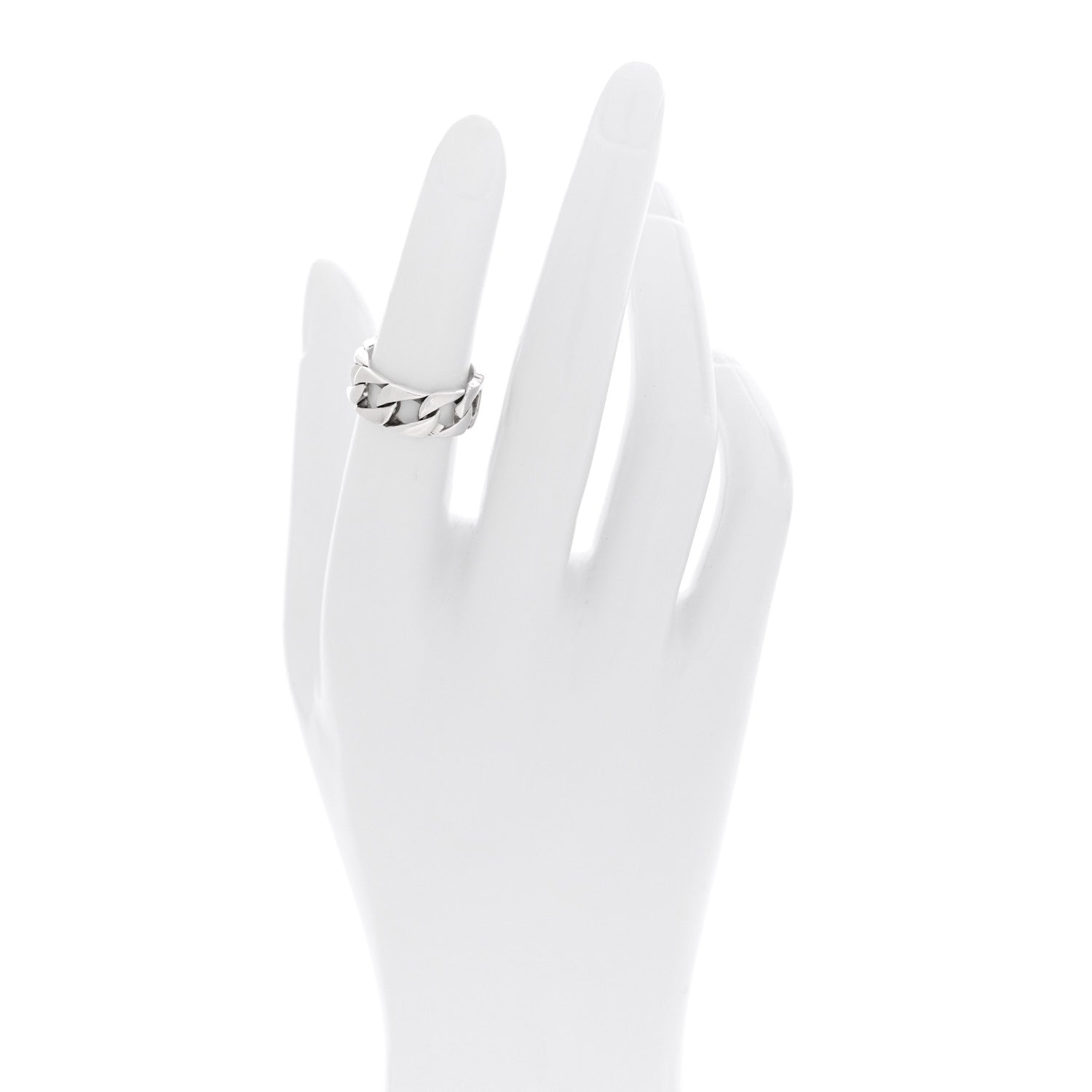 Tiffany Sterling Silver Curb Link Ring 49 5 2 of 5
