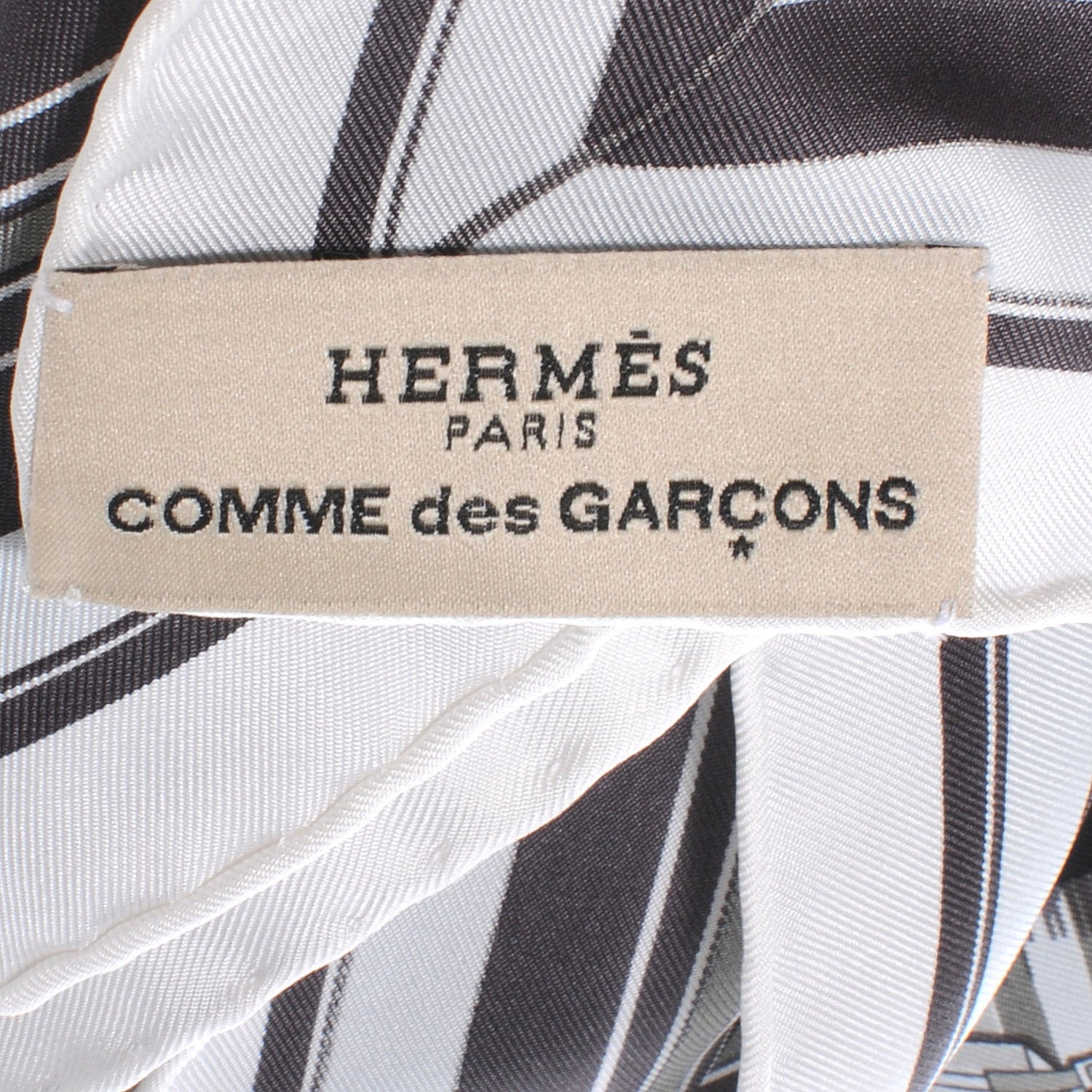 Hermes Silk Couvertures et Tenues de Jour Comme des Garcons Scarf 90 4 of 6