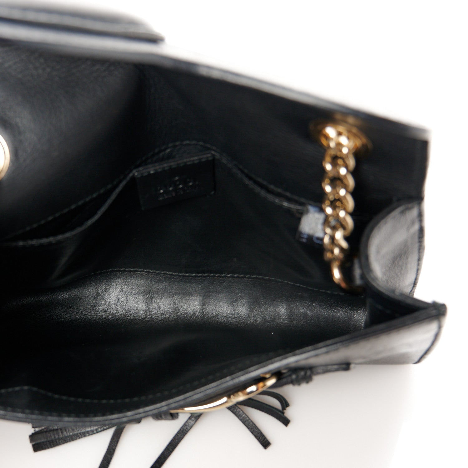 Gucci Smooth Calfskin Small Emily Chain Shoulder Bag Black 5 of 11