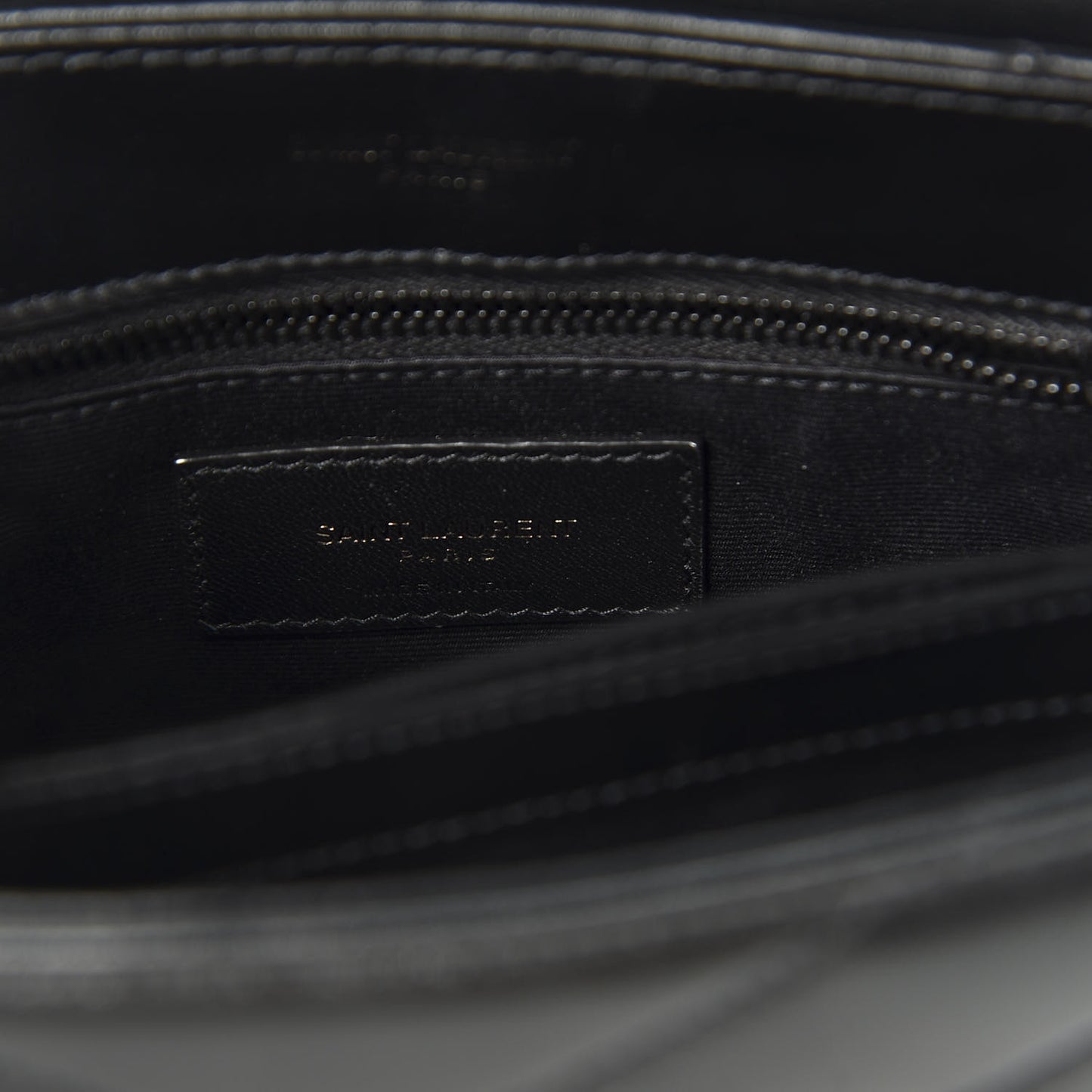 Calfskin Y Quilted Monogram Toy Loulou Crossbody Bag Black