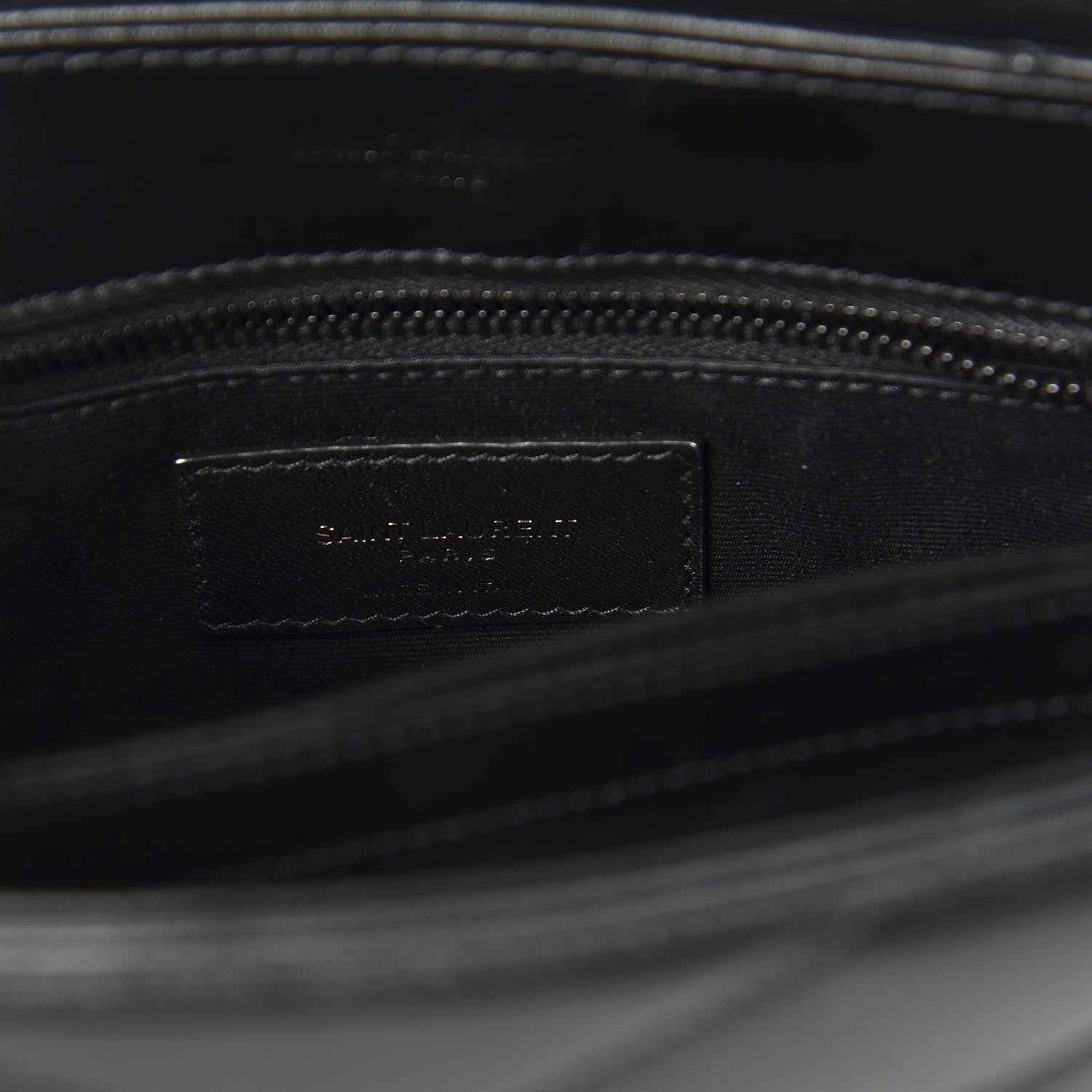 Saint Laurent Calfskin Y Quilted Monogram Toy Loulou Crossbody Bag Black 8 of 10