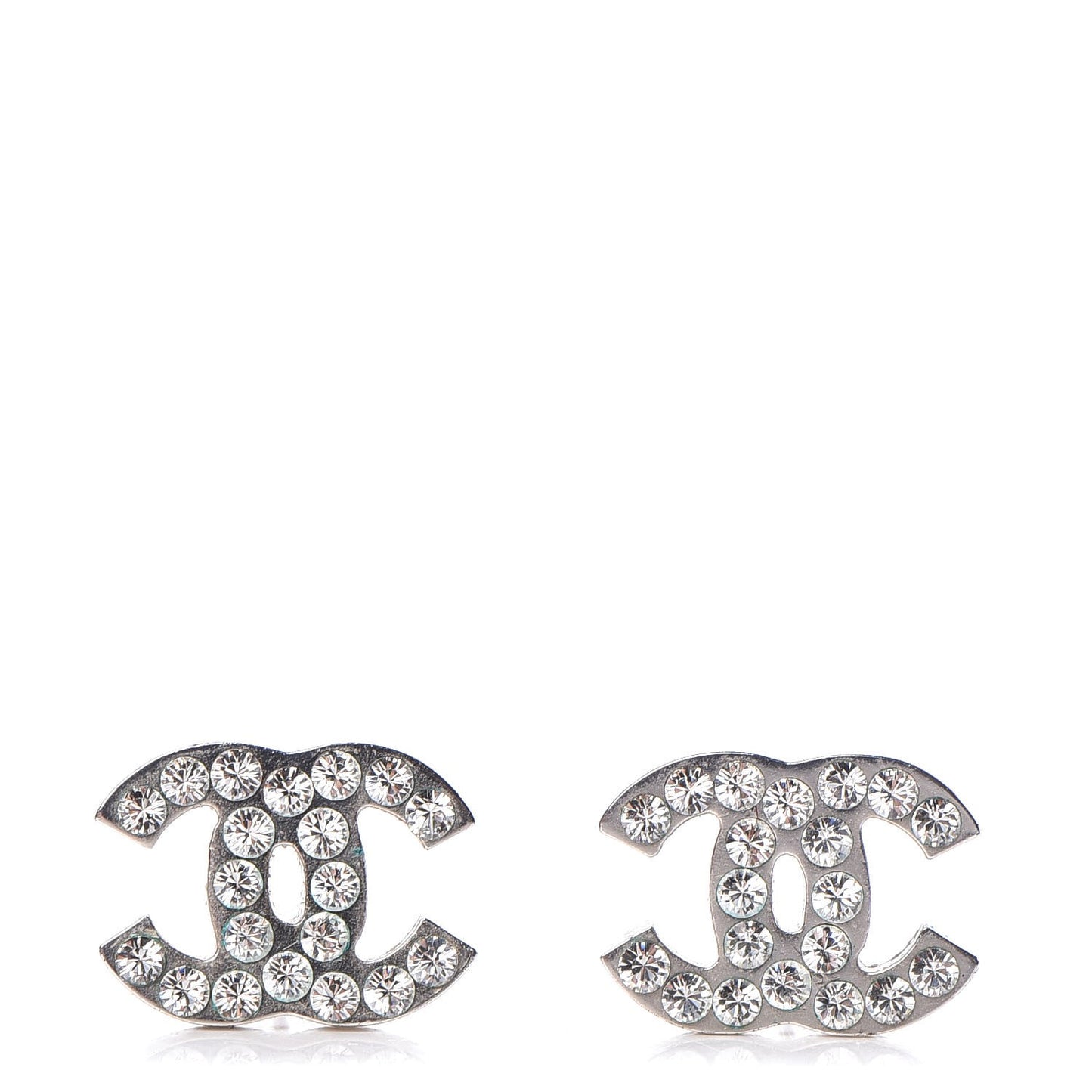 Crystal CC Earrings Silver