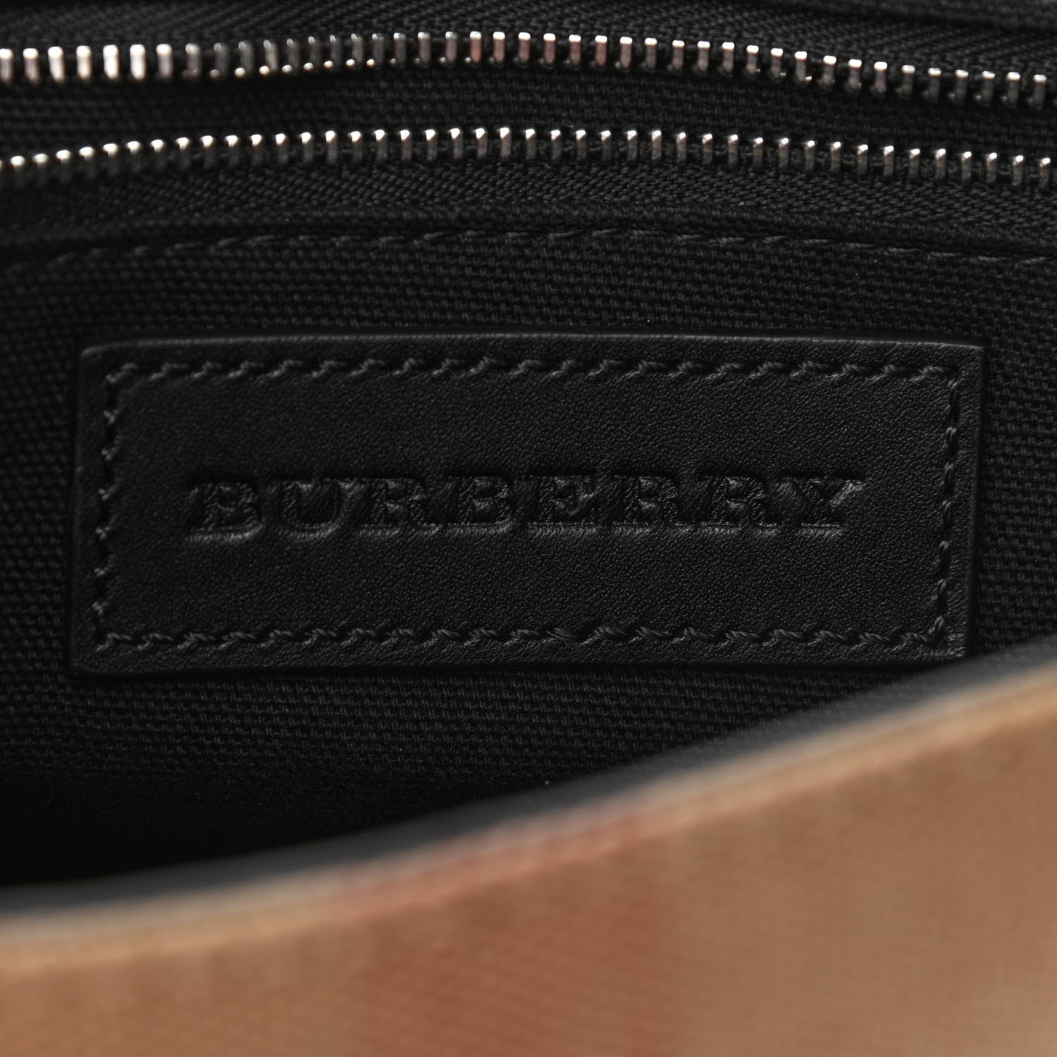 Burberry Mega Check Grainy Calfskin Small Gowan Messenger Bag Black 6 of 9
