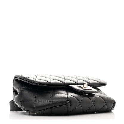 Chanel Calfskin Quilted CC Uniform Flap Belt Bag Black 4 of 13