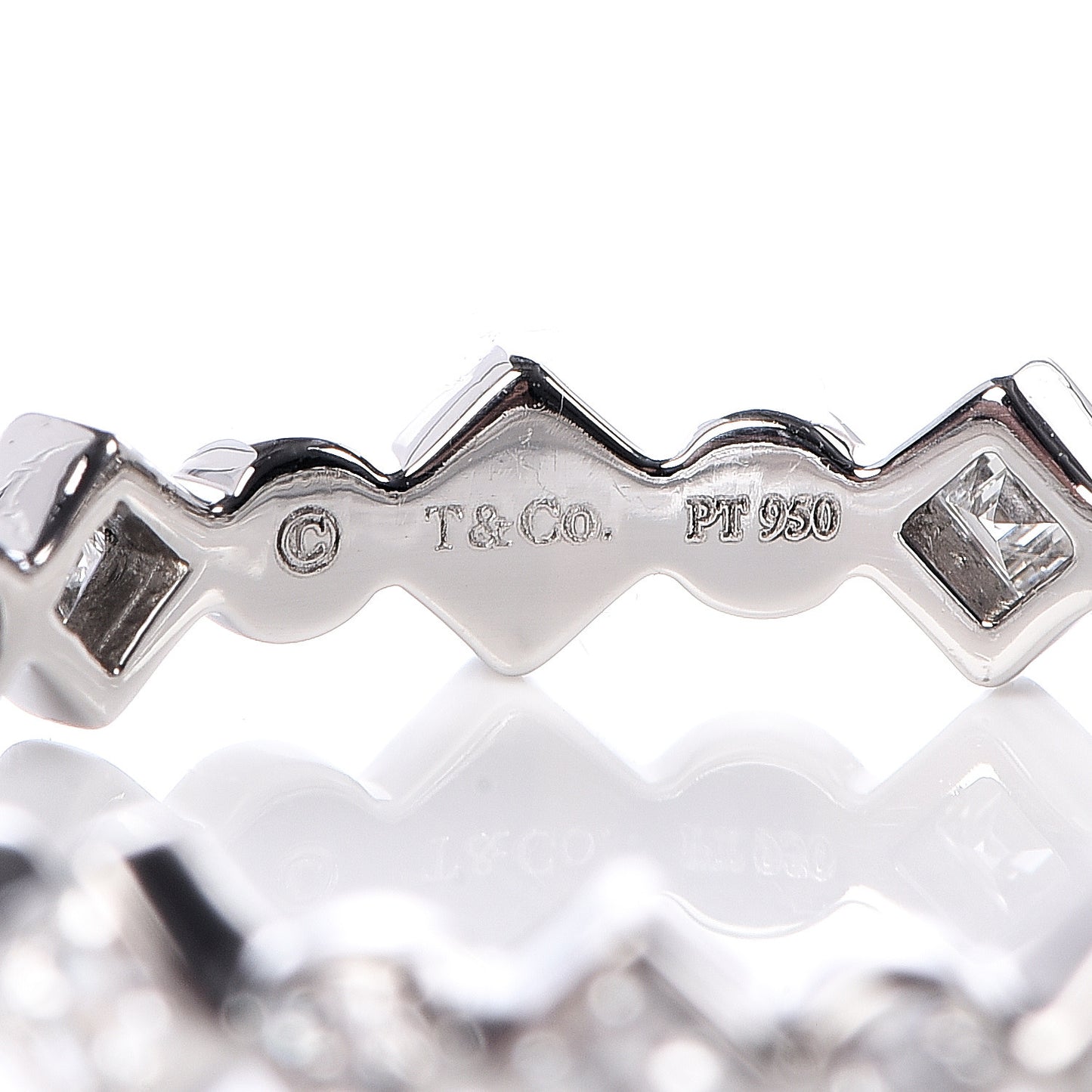 Platinum Diamond Jazz Band Ring 50 5.25