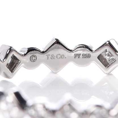Tiffany Platinum Diamond Jazz Band Ring 50 5.25 4 of 5