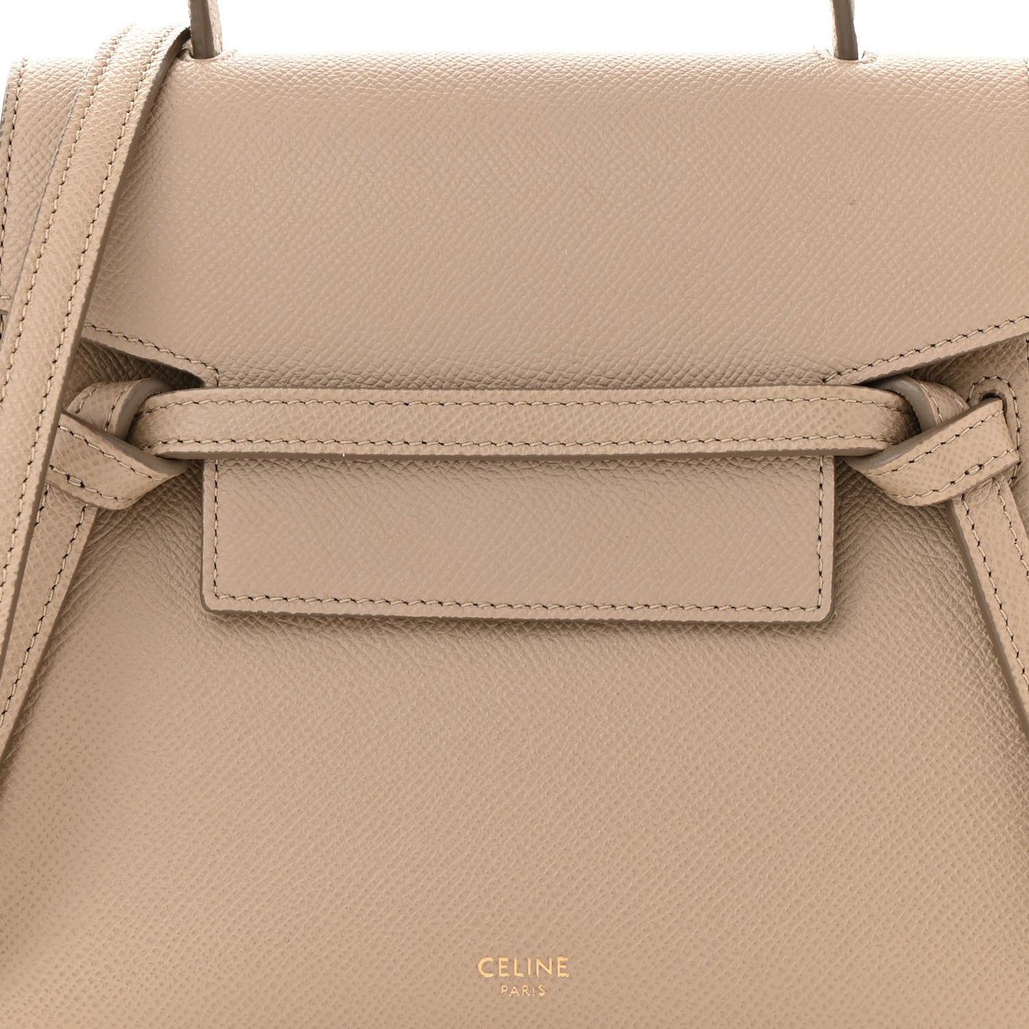 Grained Calfskin Nano Belt Bag Light Taupe