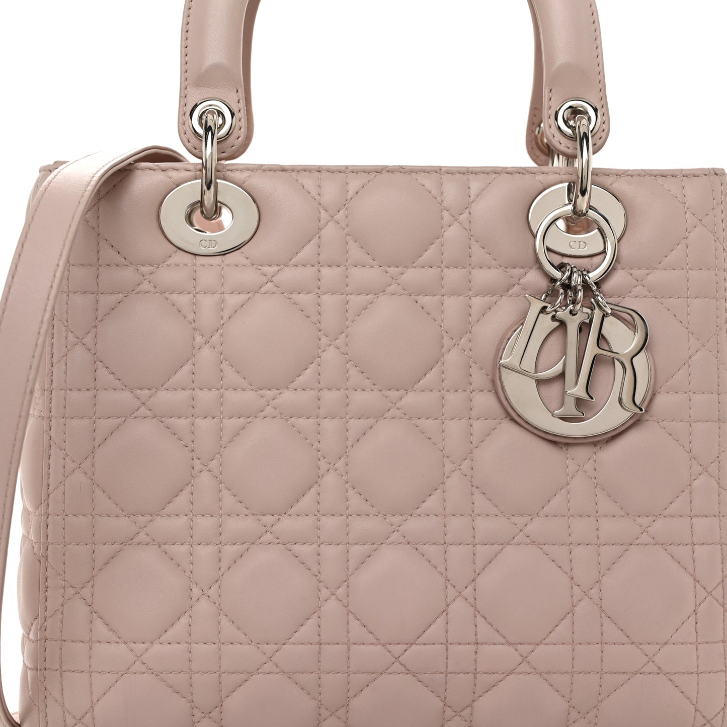 Lambskin Cannage Medium Lady Dior Light Pink