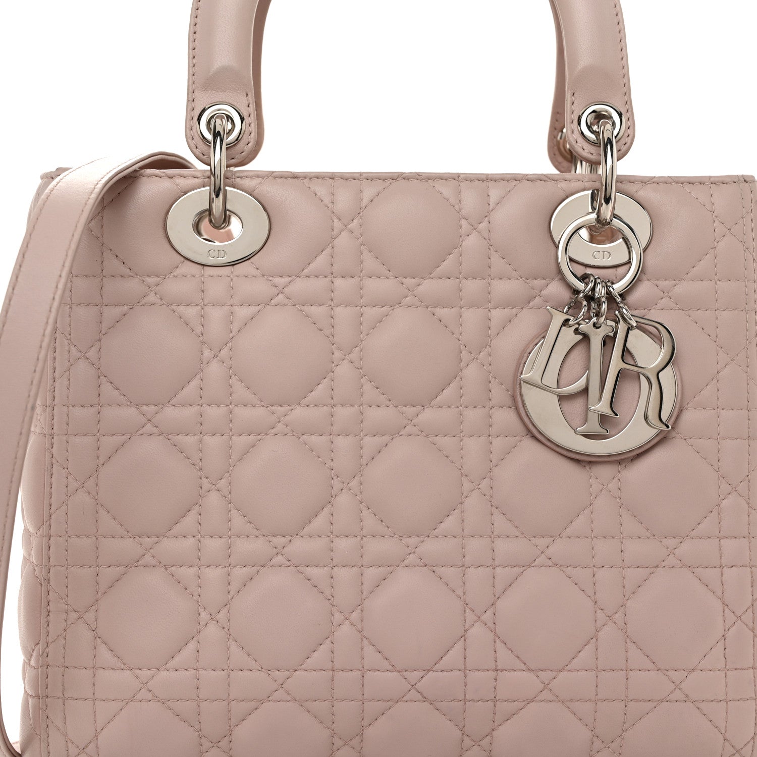 Christian Dior Lambskin Cannage Medium Lady Dior Light Pink 8 of 10