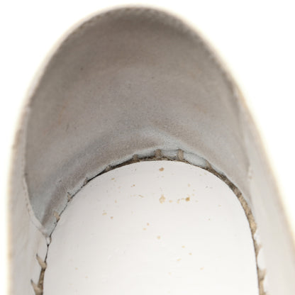 Chanel Patent Calfskin Crystal CC Espadrilles 39 White Black 10 of 10