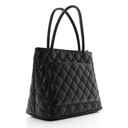 Chanel Caviar Quilted Medallion Tote Black 3 of 13