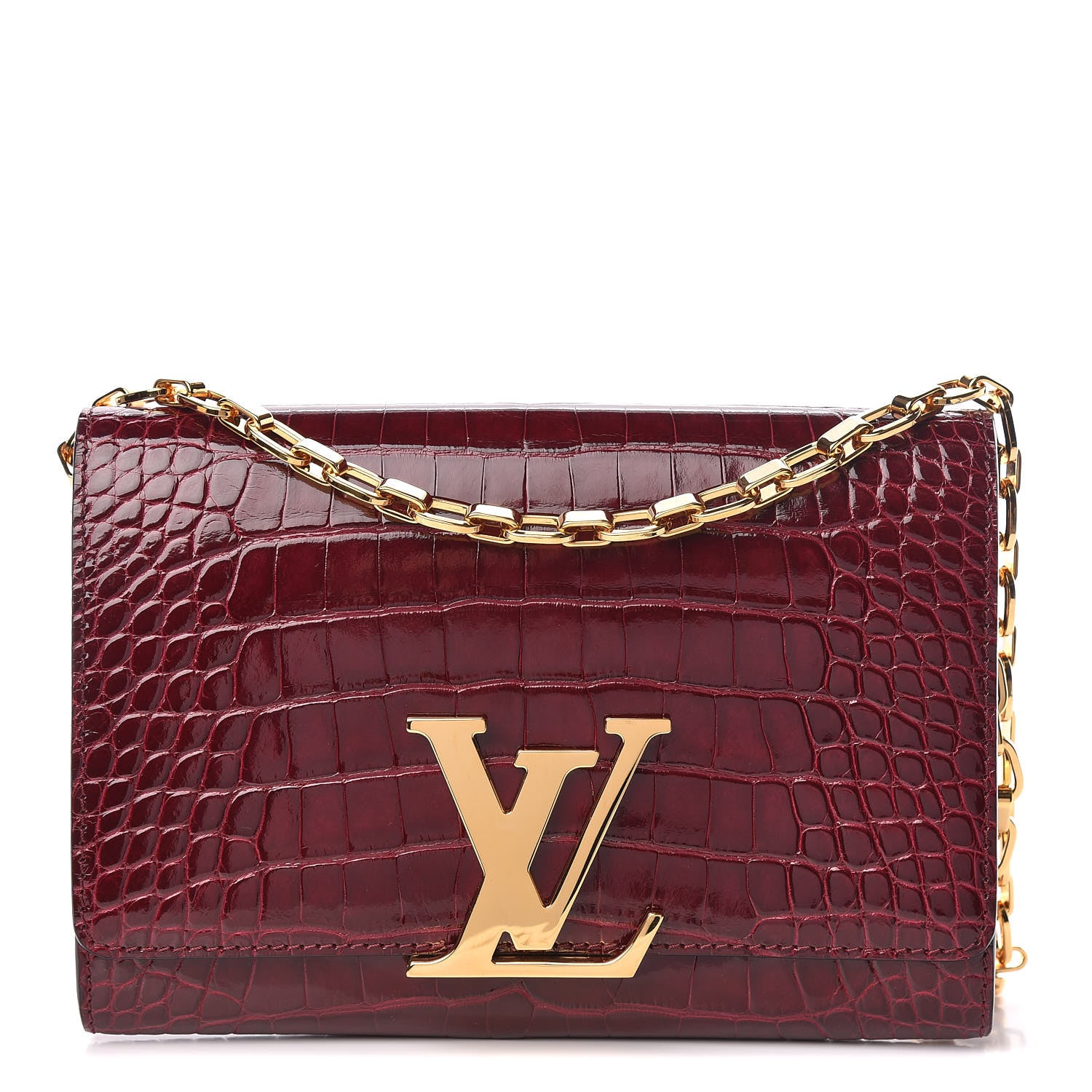 Louis Vuitton Alligator Chain Louise GM 917 1 of 10