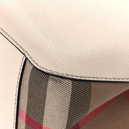 Burberry Soft Grain Calfskin House Check Small Helmsley Crossbody Limestone 10 of 17