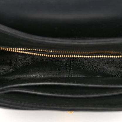 Salvatore Ferragamo Calfskin Quilted Gancini Small Top Handle Flap Bag Black 5 of 9