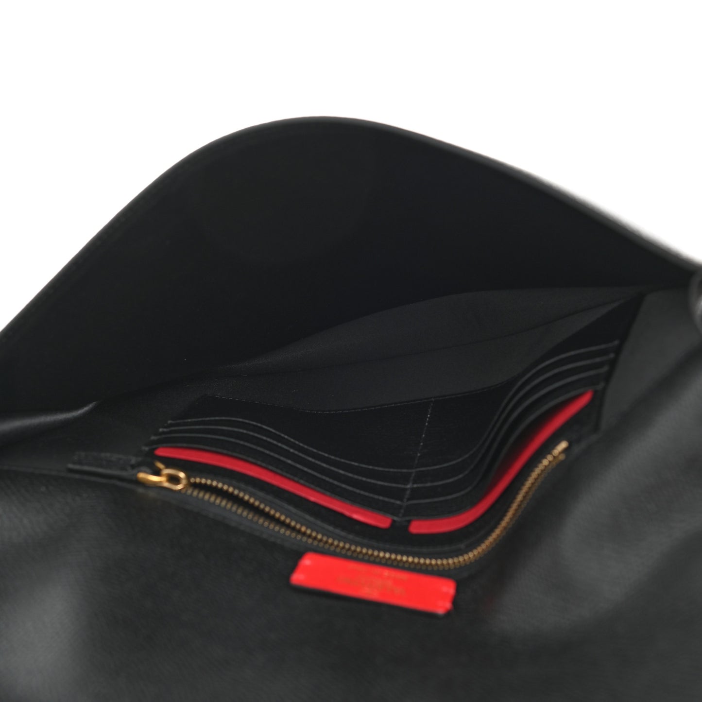 Grained Calfskin VSling Pouch Black