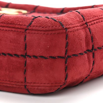 Chanel Suede Chocolate Bar Camera Case Red 9 of 9