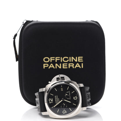 Panerai Stainless Steel Rubber 44mm Luminor 1950 3 Day GMT Power Reserve Automatic Watch Black PAM00347 5 of 5