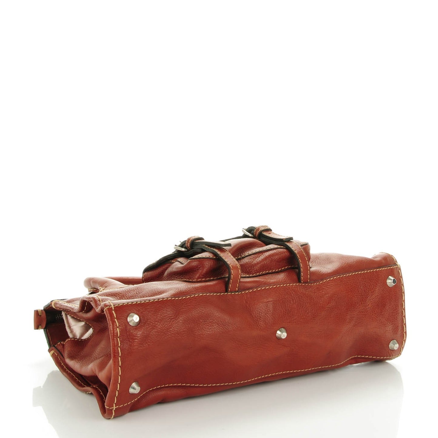 Calfskin Edith Satchel Whiskey