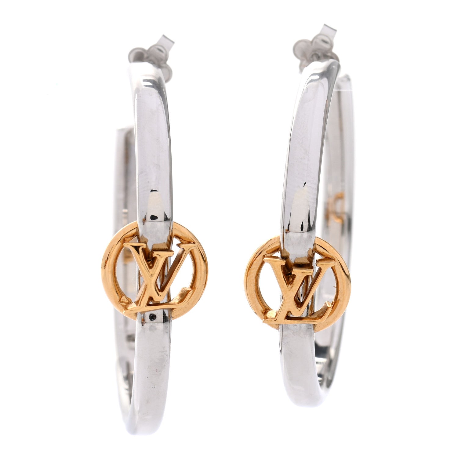 Louis Vuitton My LV Hoop Earrings Silver 1 of 5