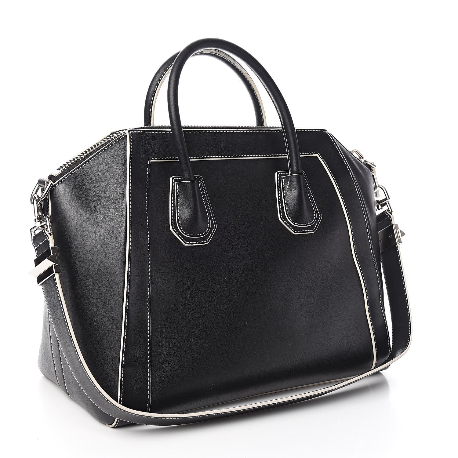 Givenchy Calfskin Contrast Stitched Medium Antigona Black 3 of 14