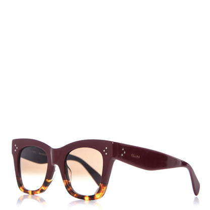 Celine Catherine Sunglasses CL 41098/F/S Burgundy Havana 1 of 7