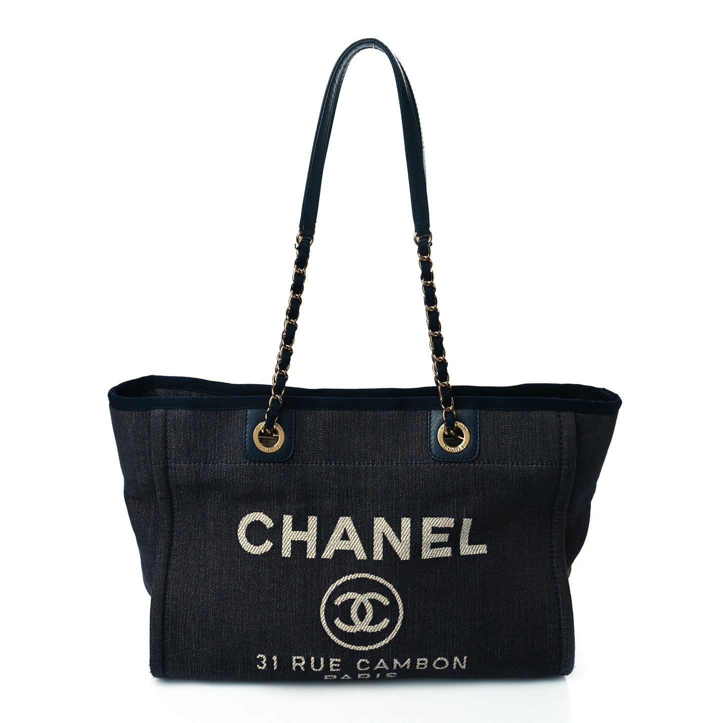 Denim Small Deauville Tote Dark Blue