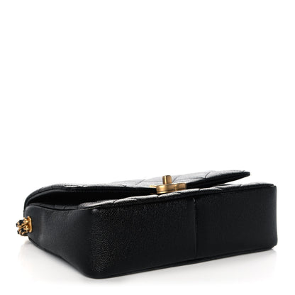 Chanel Shiny Caviar Quilted Small Chain Melody Flap Black 4 of 13