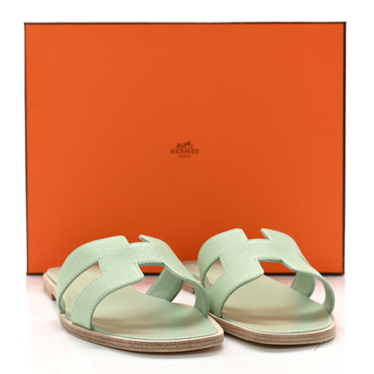 Hermes Epsom Oran Sandals 38.5 Vert Jade 11 of 11