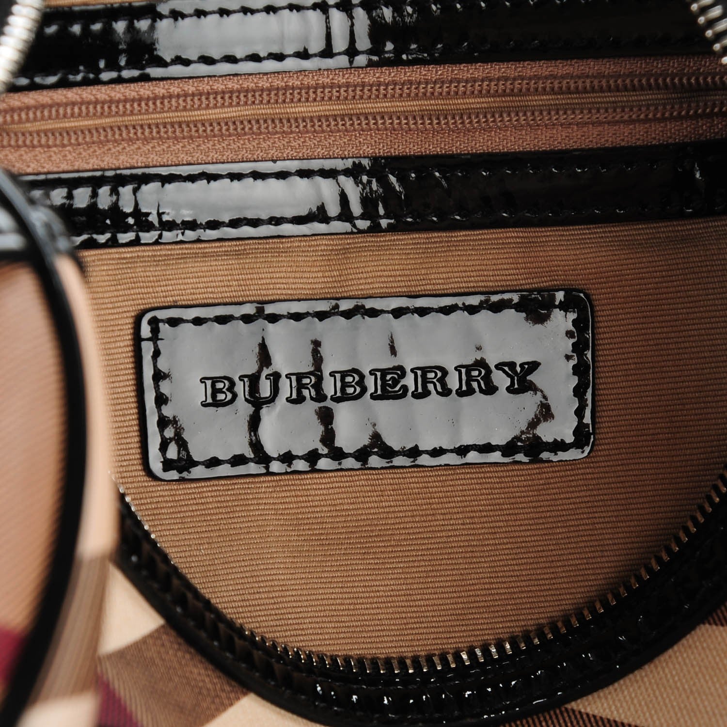 Burberry Nova Check Small Chester Bowling Bag Black 6 of 8