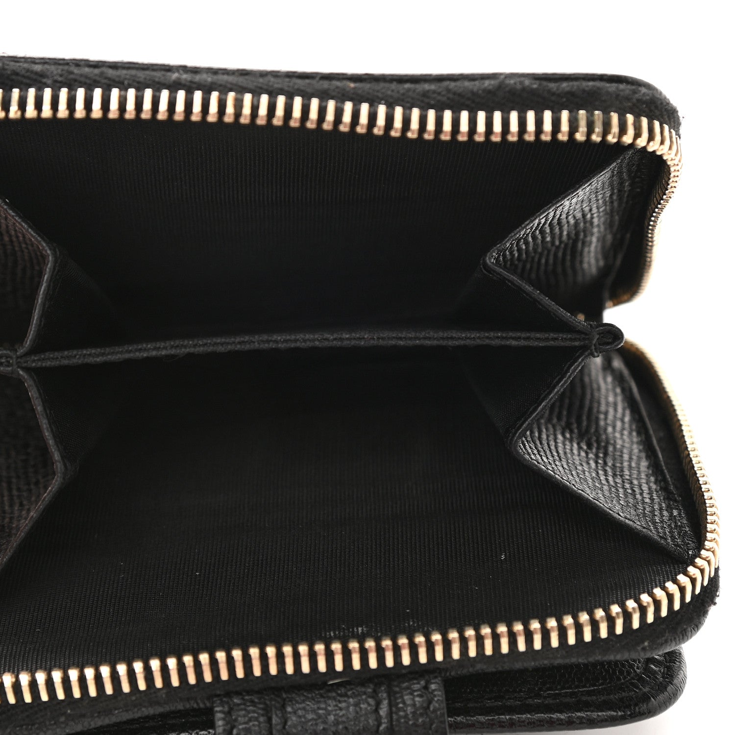 Saint Laurent Textured Calfskin Classic Y Ligne Compact Wallet Black 6 of 9