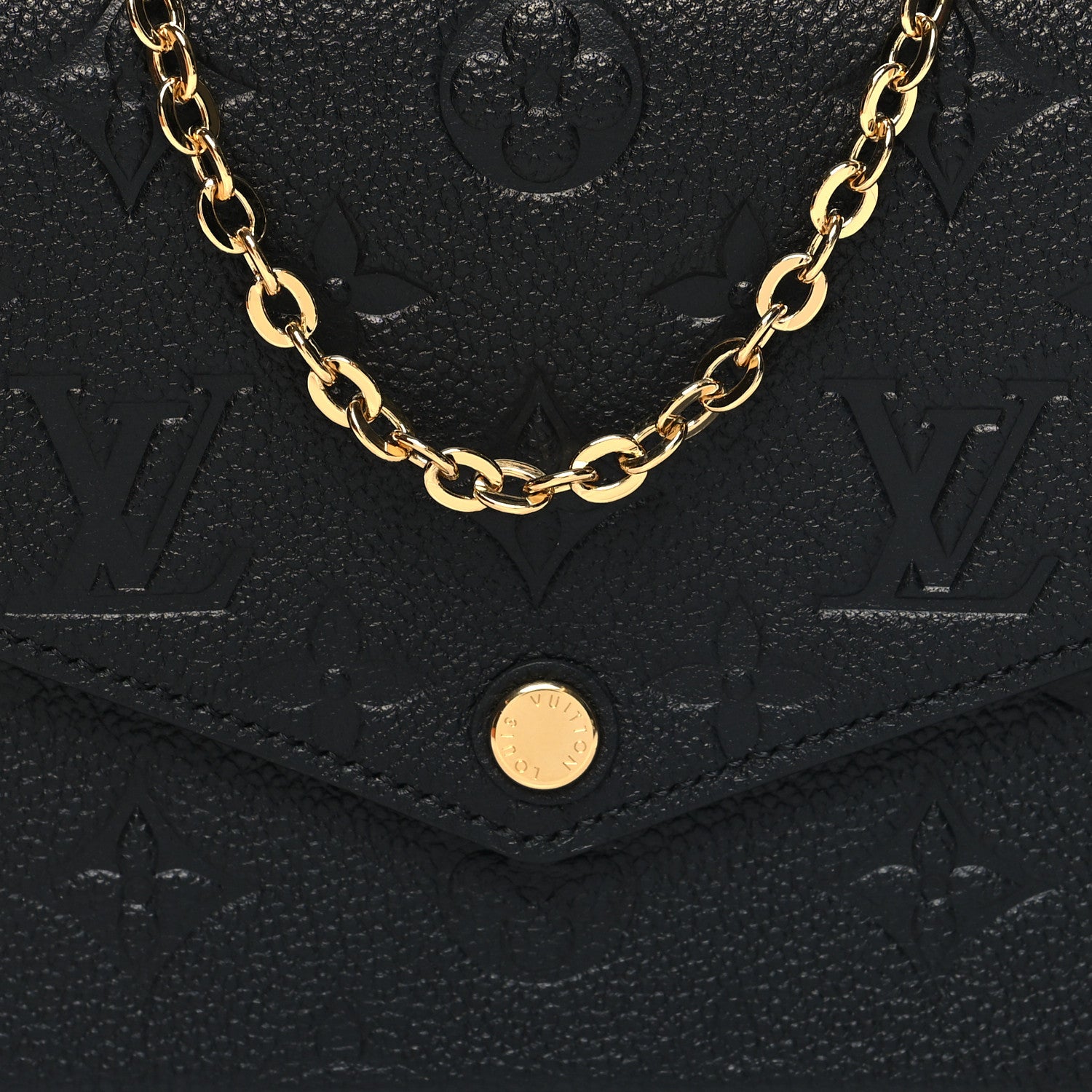 Louis Vuitton Empreinte Pochette Felicie Chain Wallet Black 9 of 12