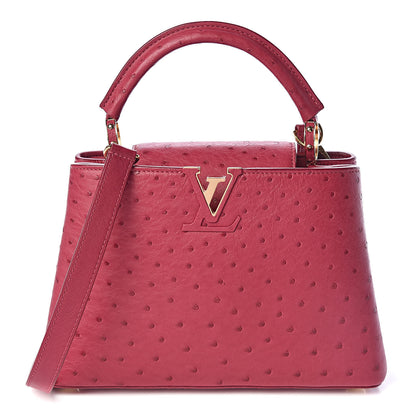 Louis Vuitton Ostrich Capucines BB Berry 1 of 9