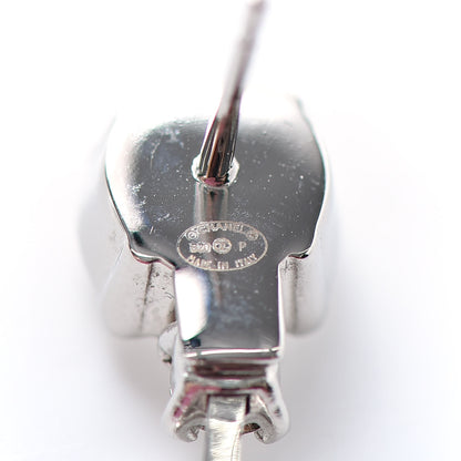 Chanel Crystal Starfall Drop CC Earrings Silver 4 of 4