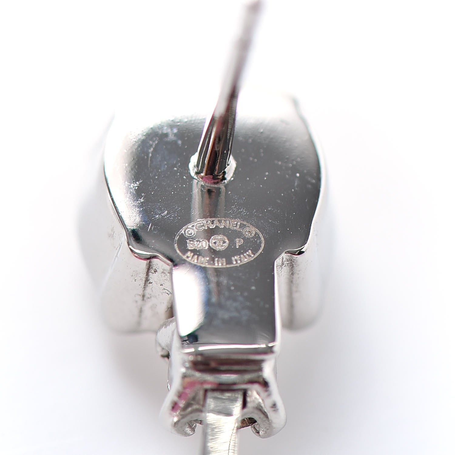 Chanel Crystal Starfall Drop CC Earrings Silver 4 of 4