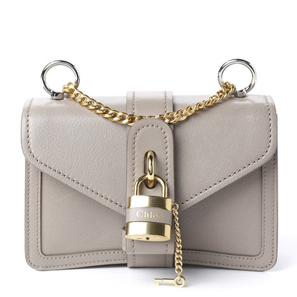 Chloe Shiny Goatskin Calfskin Mini Aby Chain Shoulder Bag Motty Grey 1 of 9