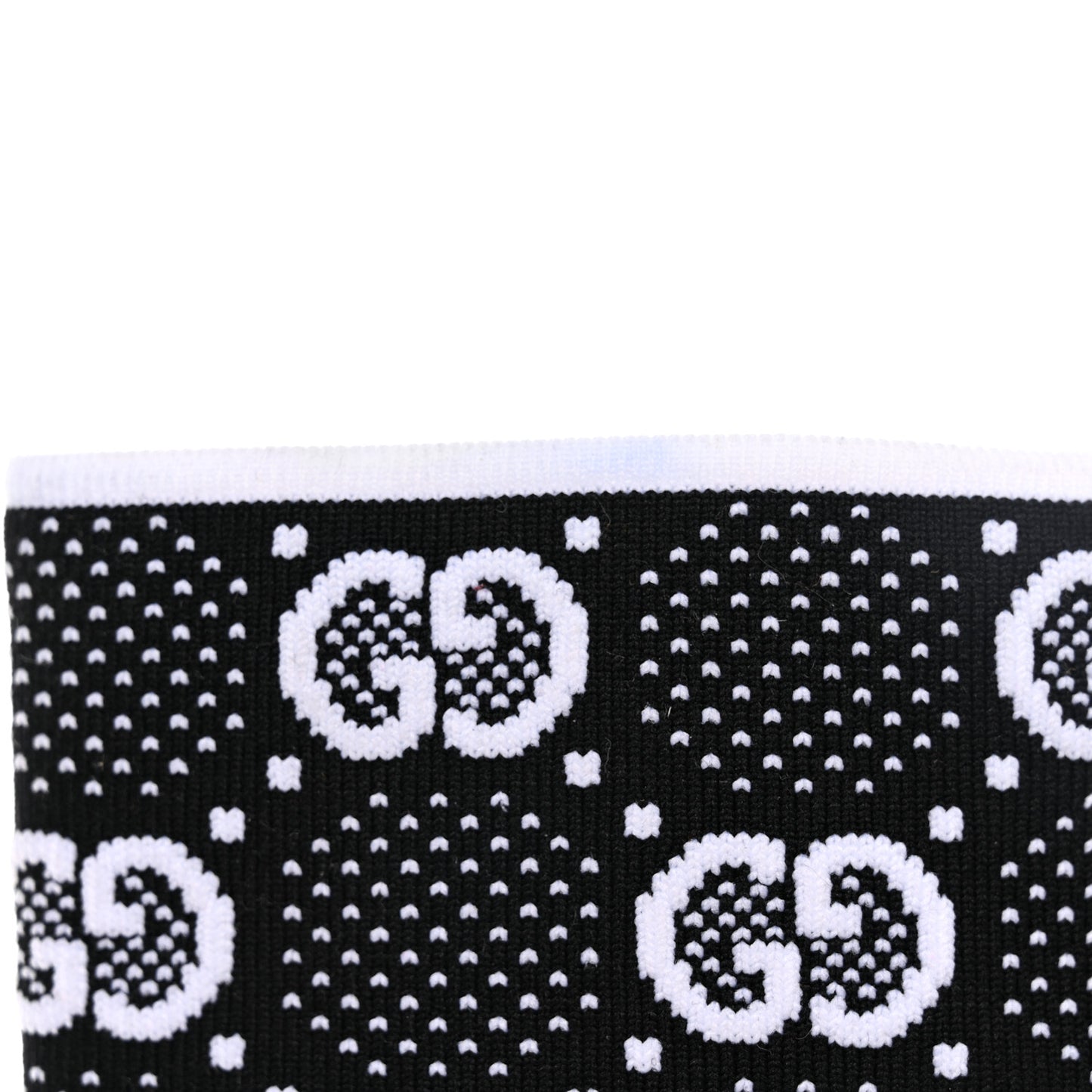 Technical Jersey Knit GG Monogram Square G 75mm Ankle Boots 39 Black Great White