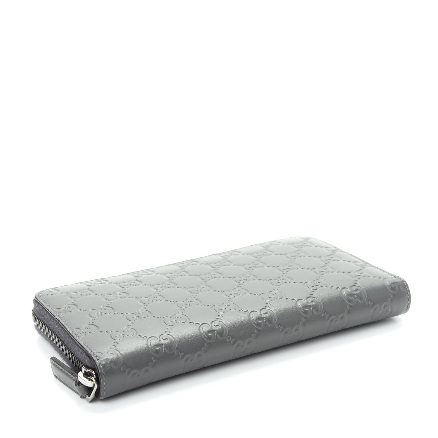 Gucci Guccissima Signature Zip Around Organizer Wallet Grey 4 of 8