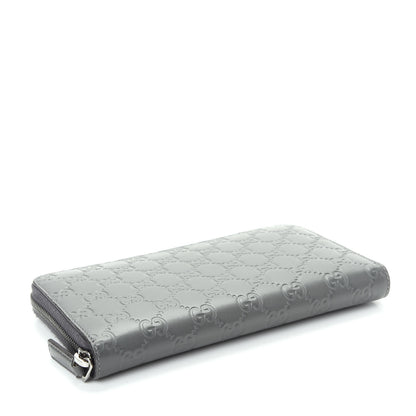 Gucci Guccissima Signature Zip Around Organizer Wallet Grey 4 of 8