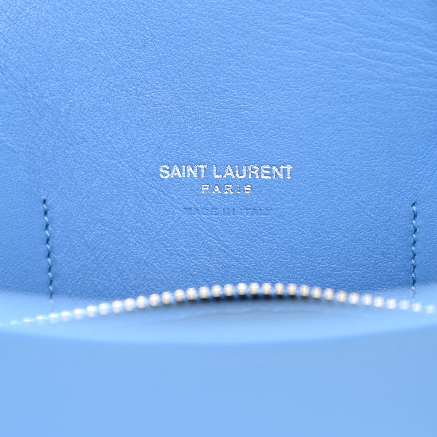 Saint Laurent Grained Calfskin Small Sac De Jour Blue Clair 6 of 9