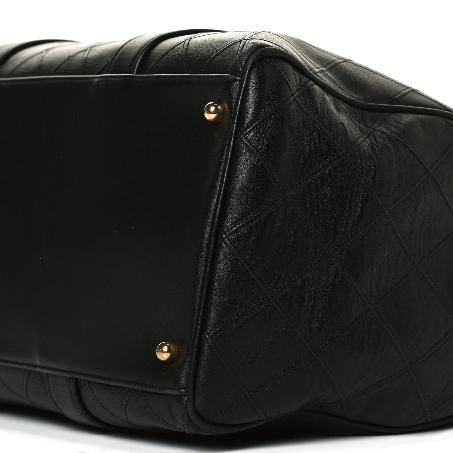 Chanel Calfskin Stitched CC Boston Black 10 of 16