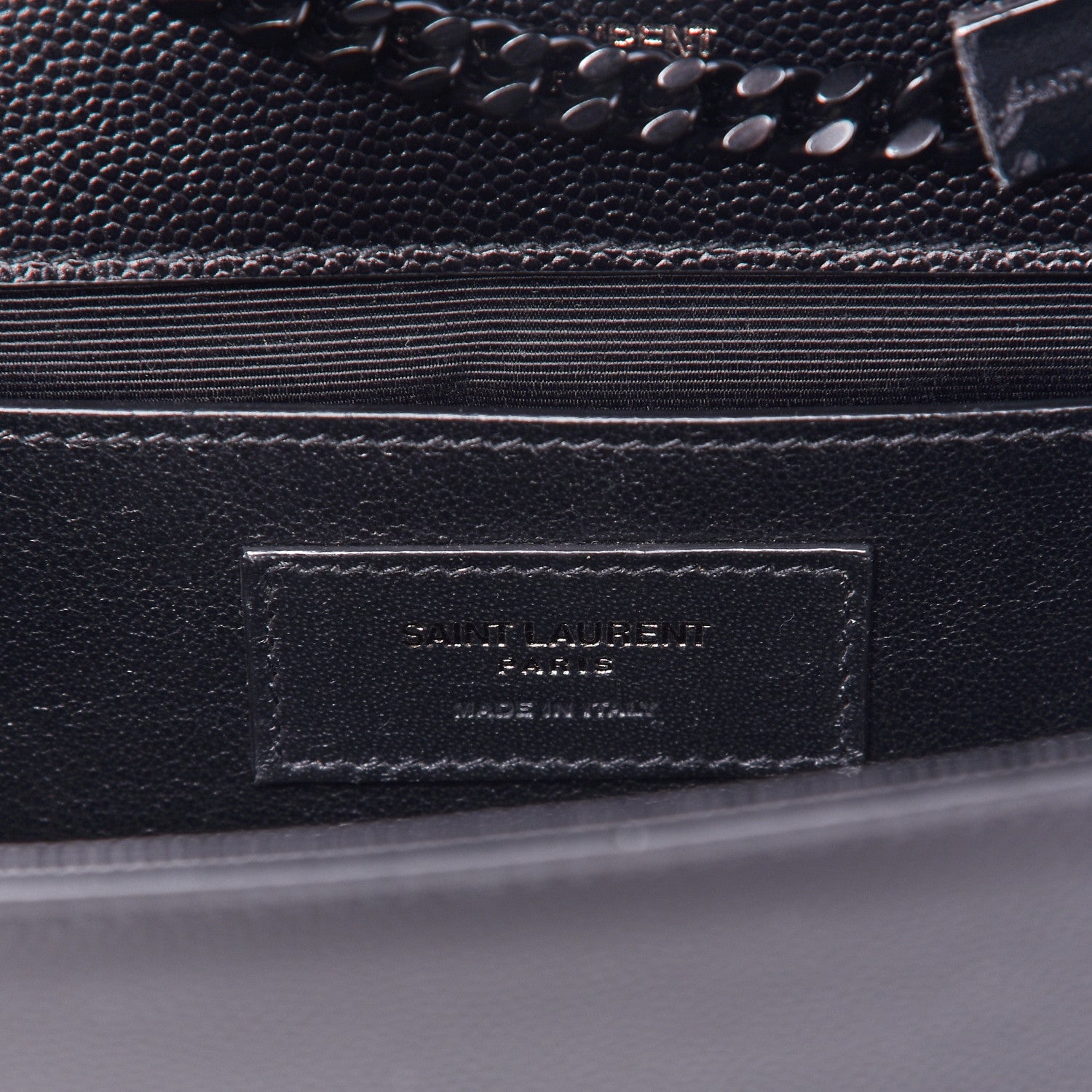 Saint Laurent Grain De Poudre Small Monogram Kate Satchel Black 9 of 9
