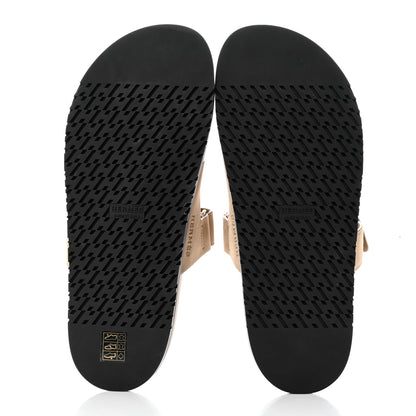 Hermes Suede Goatskin Mens Chypre Sandals 42 Beige Argile 5 of 9