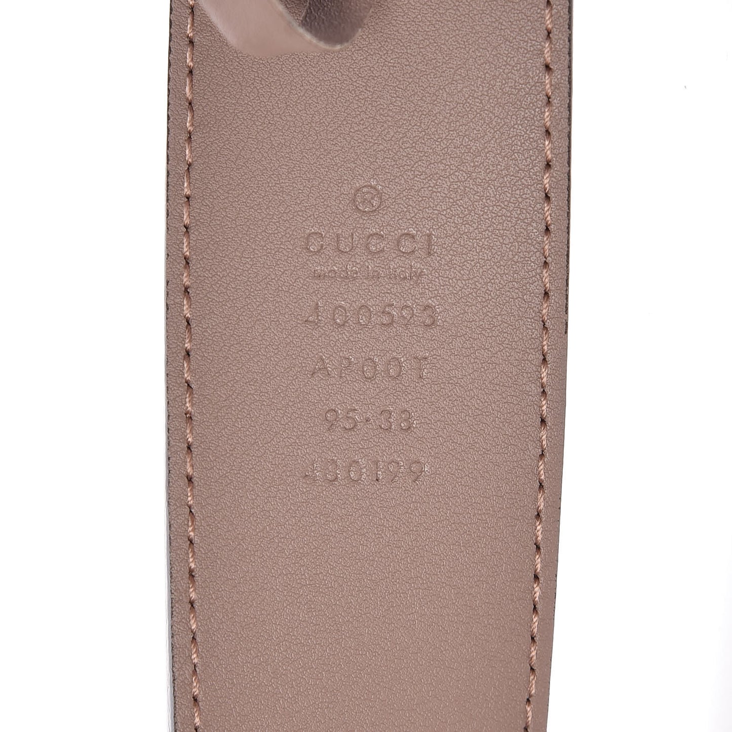 Calfskin Double G 40mm Belt 95 38 Porcelain Rose