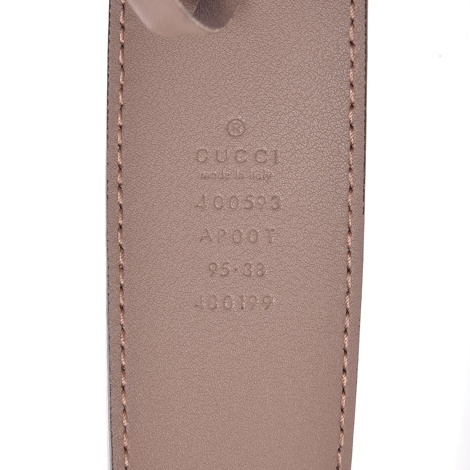 Gucci Calfskin Double G 40mm Belt 95 38 Porcelain Rose 4 of 7