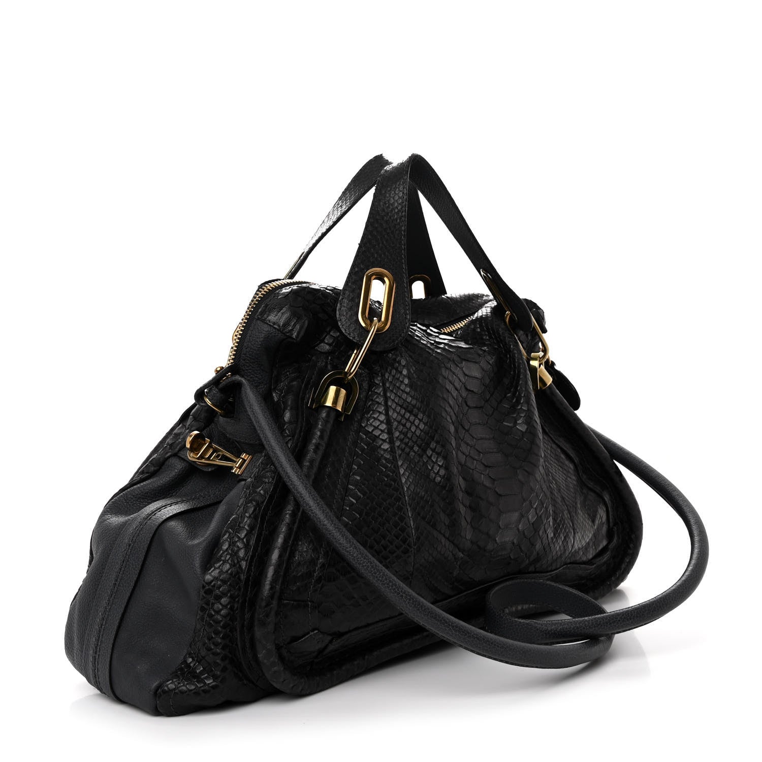 Chloe Snakeskin Large Paraty Black 3 of 12