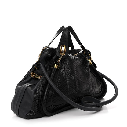 Chloe Snakeskin Large Paraty Black 3 of 12