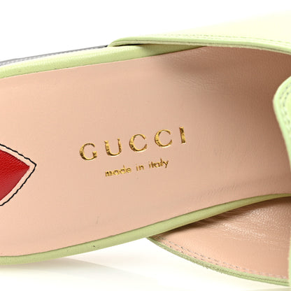 Gucci Malaga Kid Womens Princetown Slippers 37 Pistachio Green 6 of 6