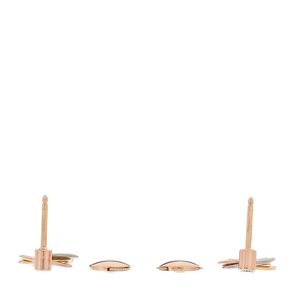 Cartier 18K Pink Yellow White Gold Diamond Trinity Drop Earrings 3 of 5